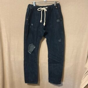 Oneteaspoon drawstring boyfriend blue jeans woman’s small color blue